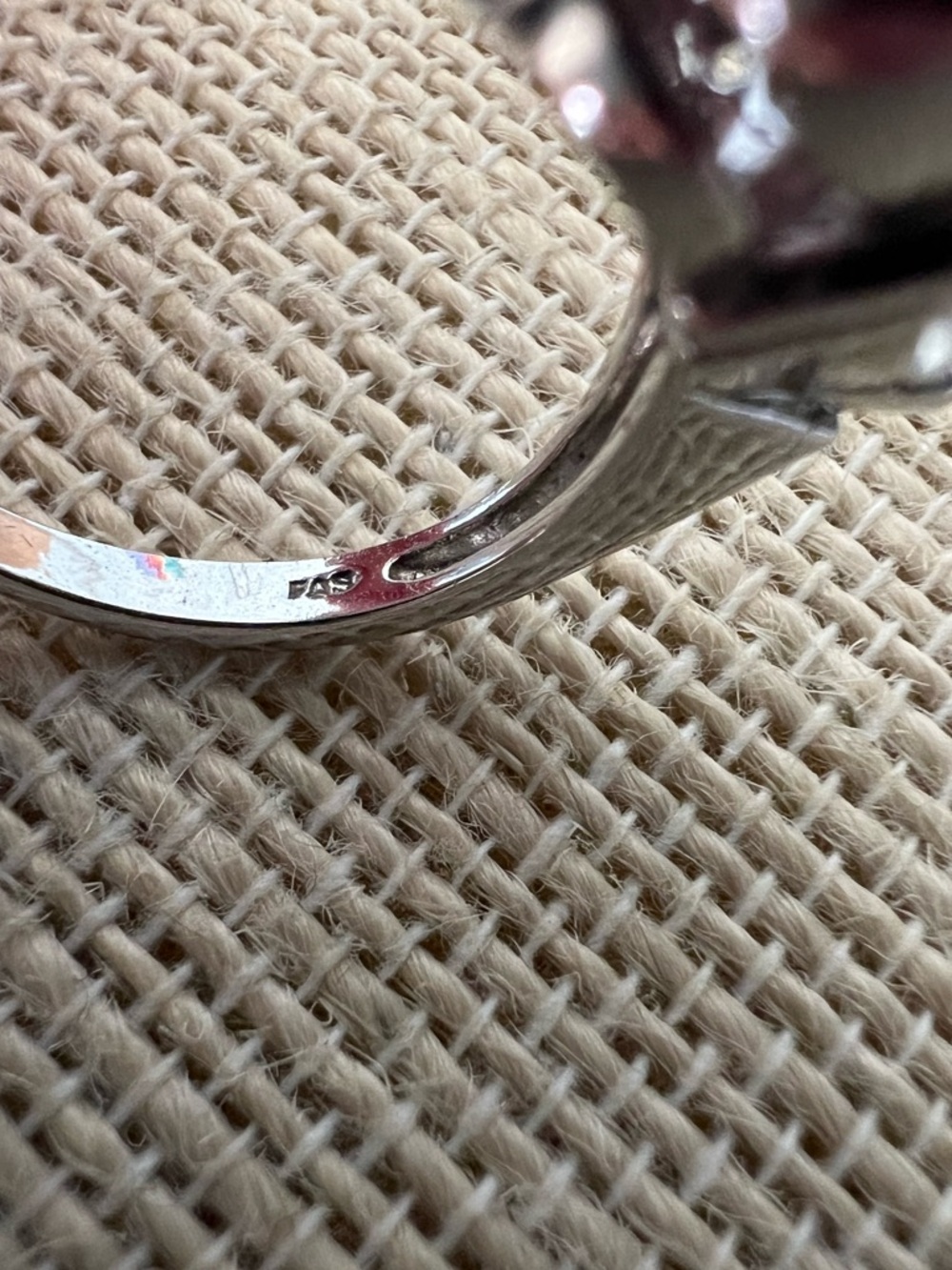 Pink CZ Ring Marked FAS 925 Size 7.5 - Picture 9 of 9